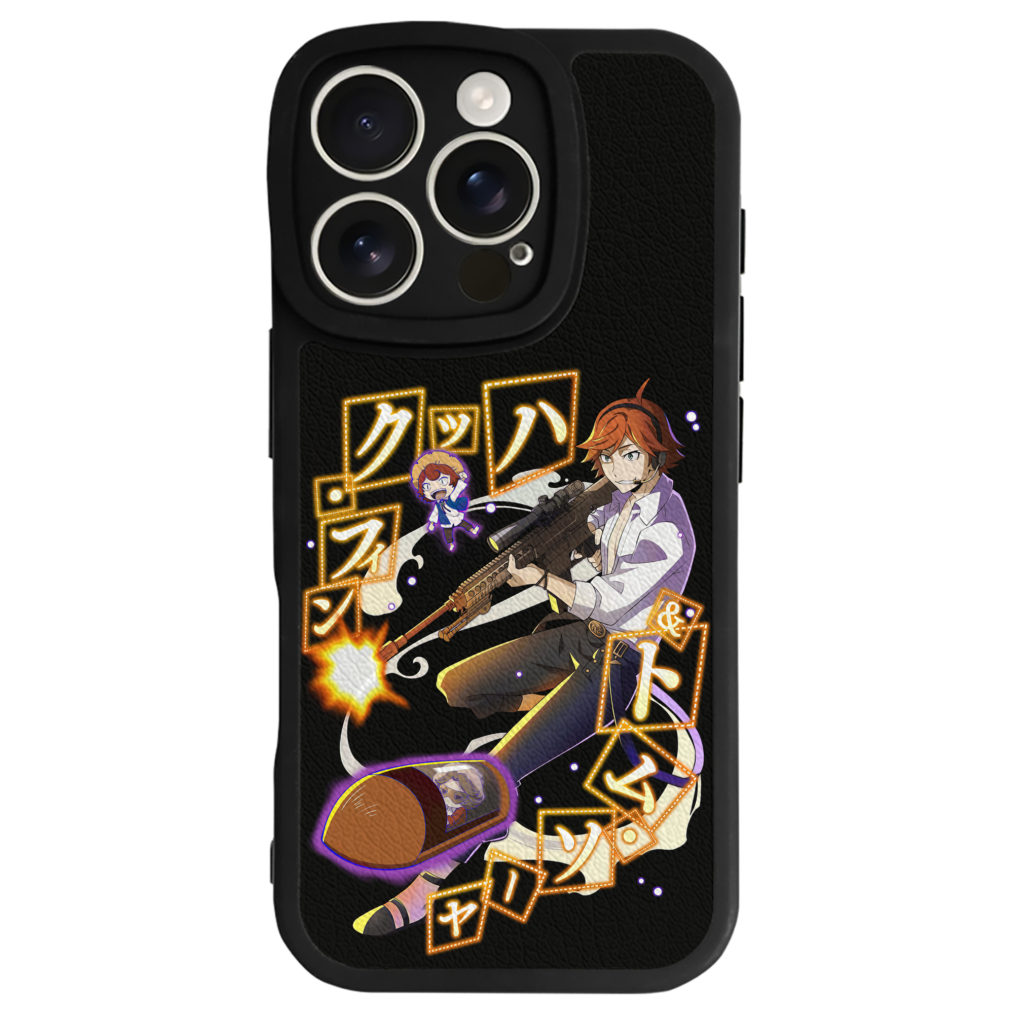 （画像用） 文豪ストレイドッグス Bungo Stray Dogs 【iPhone 16シリーズ対応】シリコンスマホケース（レザー調） 材質：シリコン